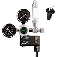 NICREW Regulador CO2 Acuario- Reductor de Presión de CO2 para Acuarios- Contador de Burbujas y 2 Manómetros- Interfaz…